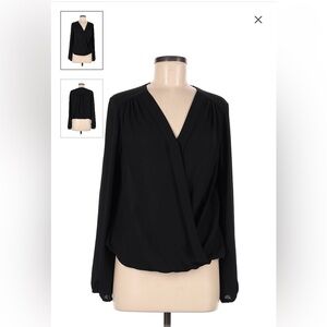 Bellatrix long sleeve black blouse
